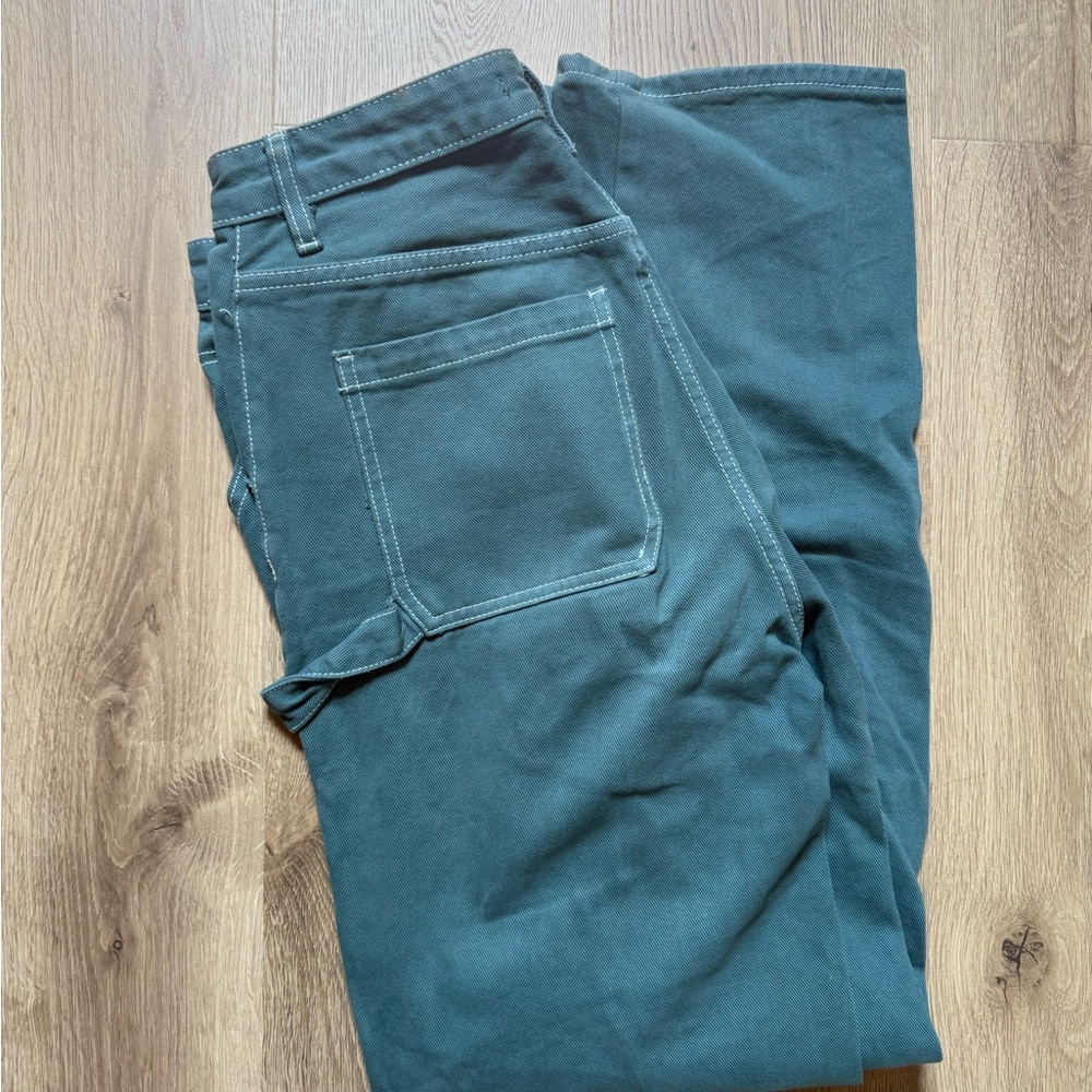 Pacsun Teal Boyfriend Carpenter Pants